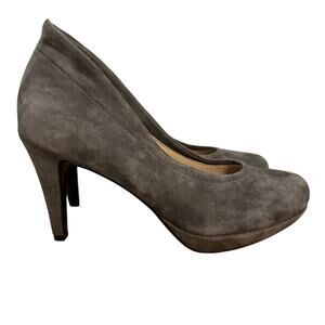 Adrienne Vittadini Gray Suede High Heel Pumps Women’s Size 8 Classic Dress Shoes